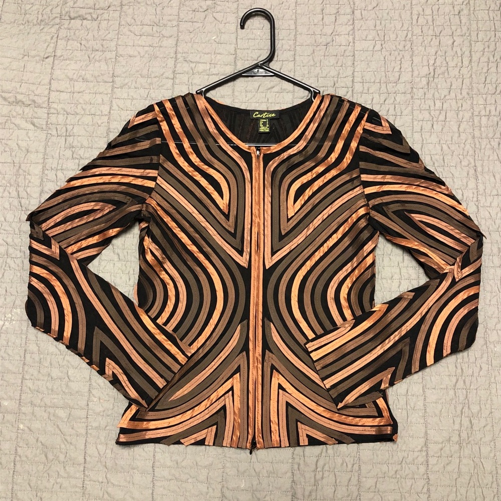 Cartise womens Sz 4 Ribbon Blouse Top